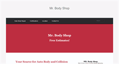 Desktop Screenshot of mrbodyshop.com